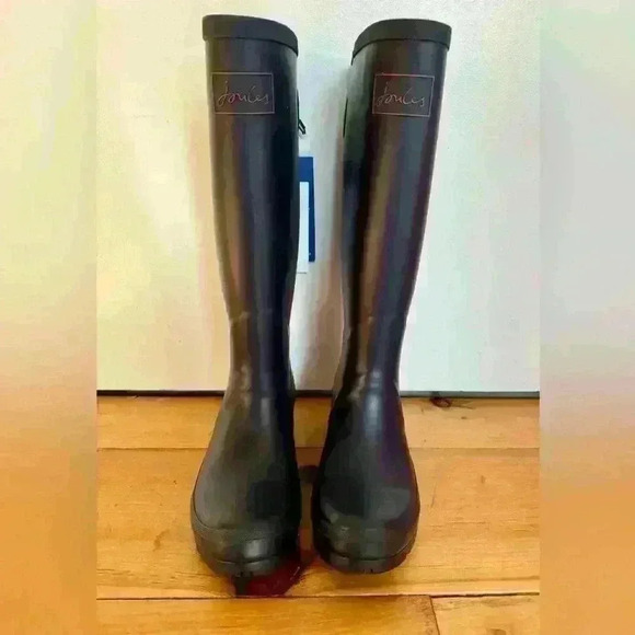 Joules welly women’s tall rain boots NWT dark purple US size 6 - Picture 2 of 12